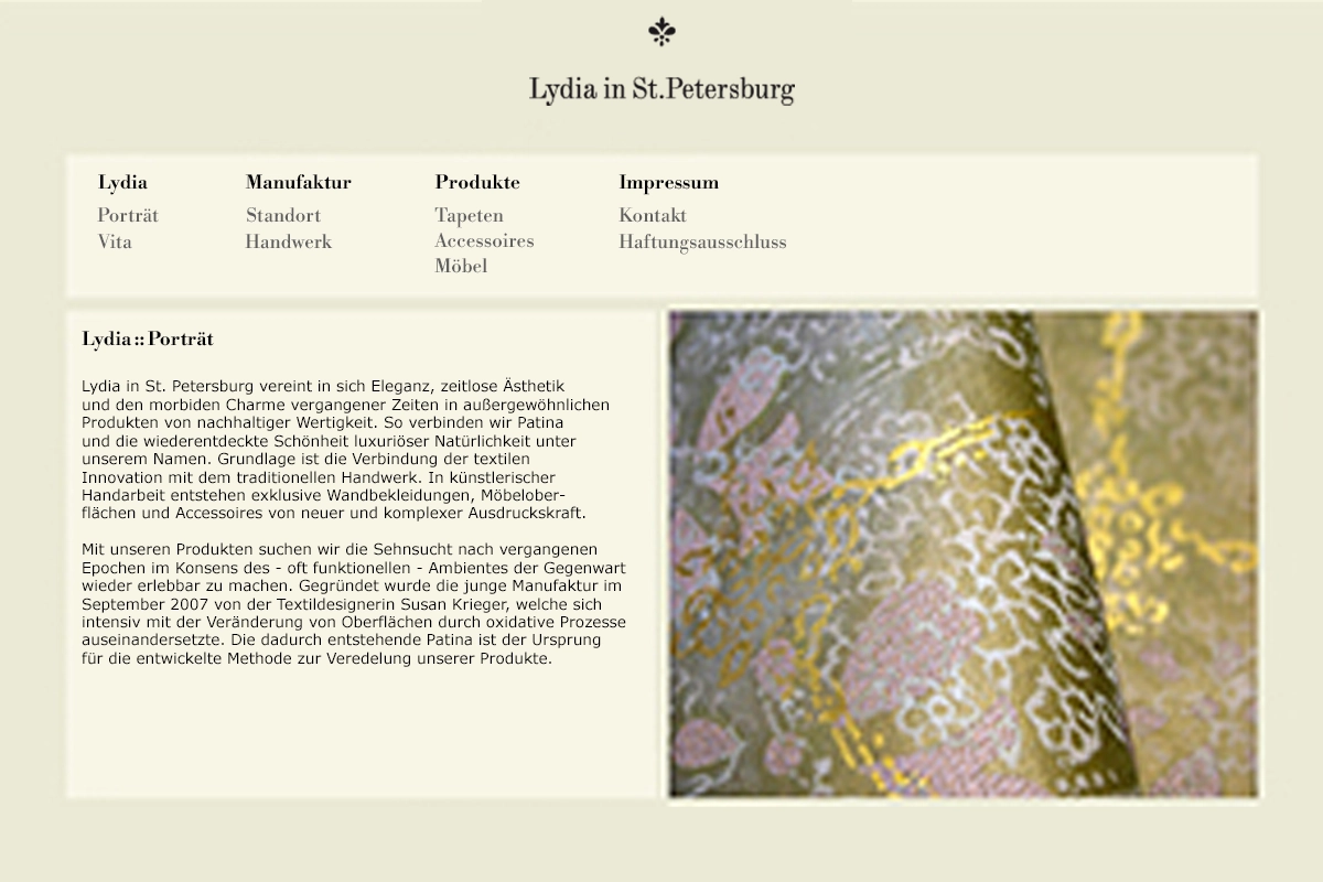 Screenshot der Website