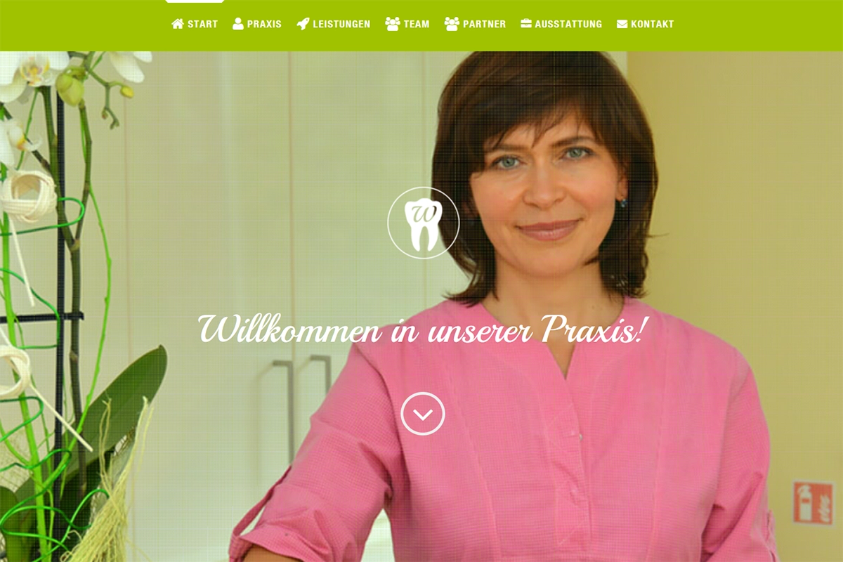 Screenshot der Website