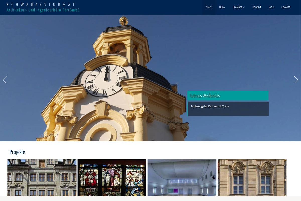 Screenshot der Website