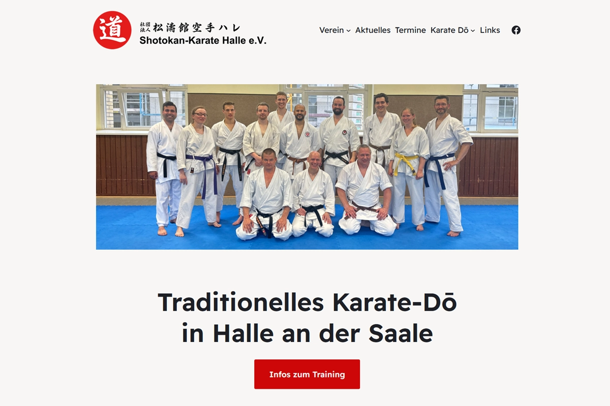 Screenshot der Website
